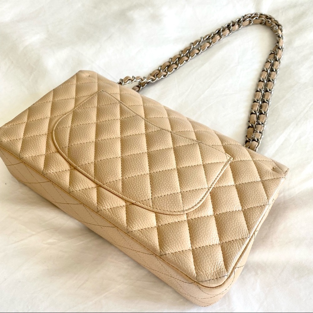 Chanel Beige Classic Medium Double Flap Bag - Picture 8 of 16